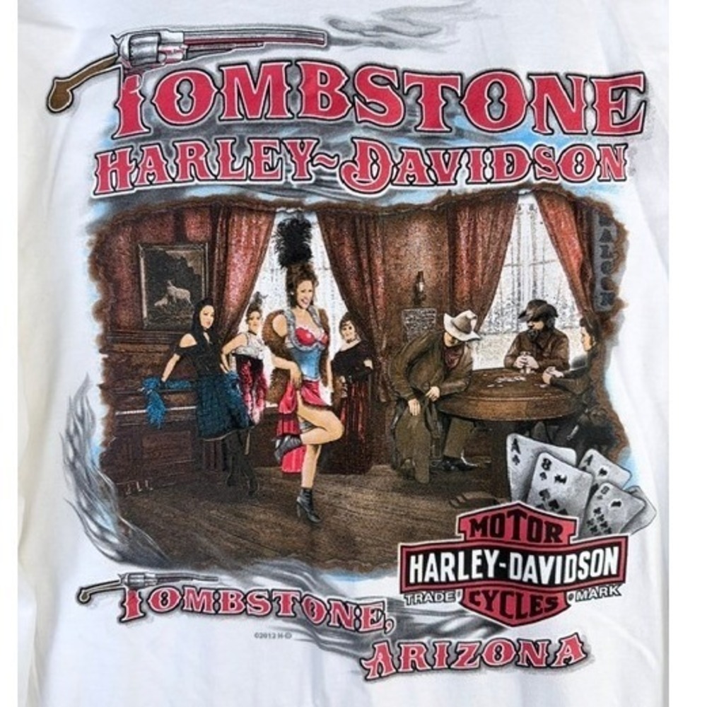 Harley Davidson Tombstone Arizona Saloon Long Sleeve Shirt Men L Western